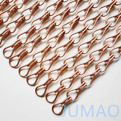 النحاس الألومنيوم المعدني سلسلة وصلة الستائر شاشة طيران 10x22