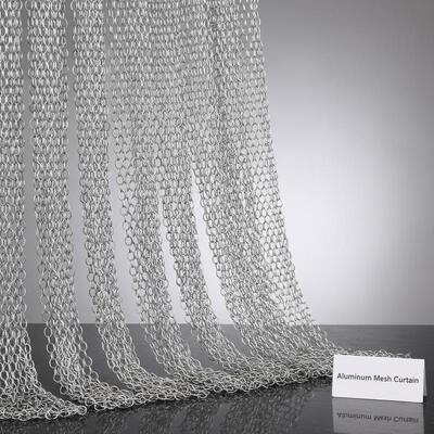 Aluminum Mesh Material Metal Chain Link Curtains Lightweight And Flexible