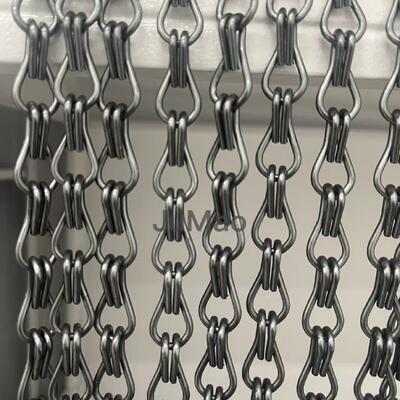 الستائر من الألومنيوم السلسلة السلسلة المعدنية السلسلة وصلة الستائر مقاومة الحرارة ناقص 40 درجة مئوية إلى 200 درجة مئوية مصممة لتناسب الفضاء